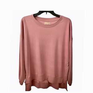 Blush Pink Long Sleeves Top Sweater Small
